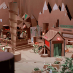 clip en stop motion avec des décors en papier